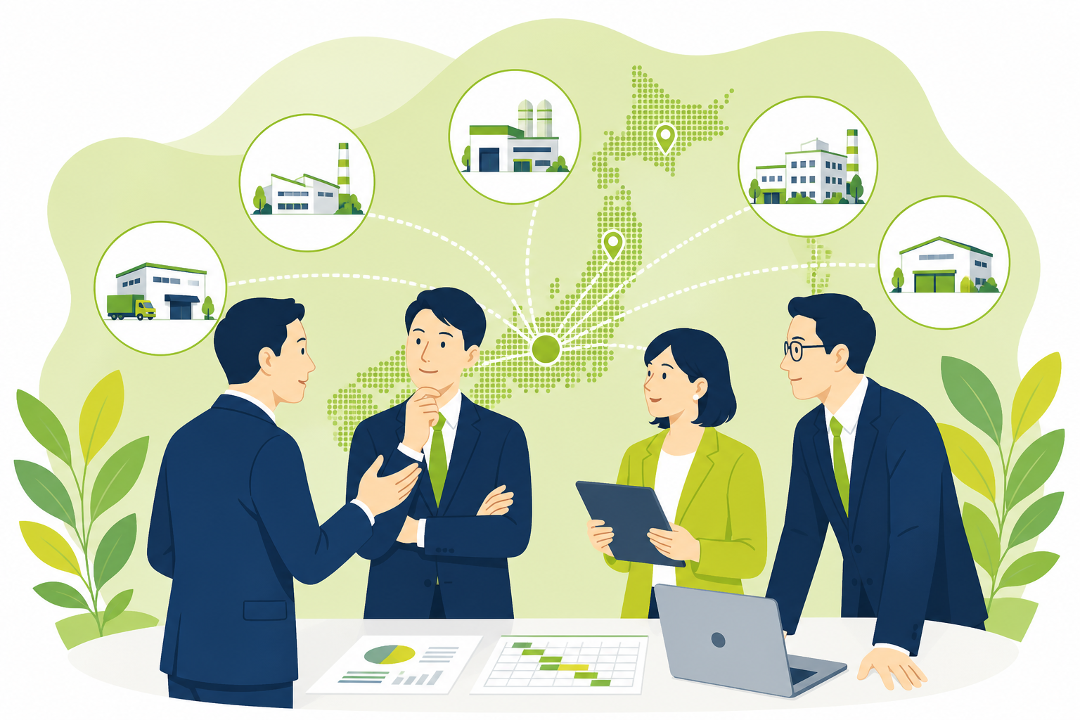 50名以上の導入相談のイラスト