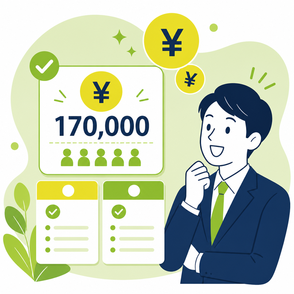 年間17万円の2プランのイラスト